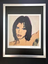 Andy Warhol | Vintage 1984 Mick Jagger Print Signed | Mounted and Framed picture