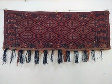 vintage Turkmen yomut flat weave torba rug hand woven t1519 picture