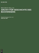 Archiv F?R Geschichte Des Buchwesens, Band 48, Archiv F?R Geschichte Des Bu... picture