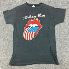 VTG 1981 Rolling Stones American Flag Tour Shirt Screen Stars XL Single Stitch picture