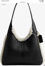 Coach Brooklyn 28 Shoulder Bag with Genuine Shearling Trim picture