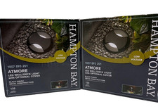 2 PACK Hampton Bay Atmore LED Outdoor In Ground Well/Deck Light Black Metal picture