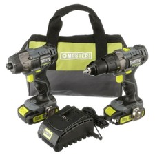 Master Mechanic 20V Compact 1/2 Inch Drill And Impact Driver 2 Tool Cordless picture