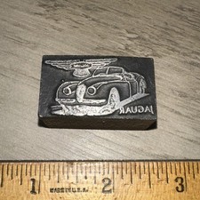Printing Letterpress Print Block Jaguar Antique Car picture