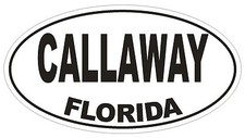 Callaway Florida Oval Bumper Sticker or Helmet Sticker D1464 Euro Oval picture