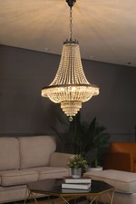 French Empire Crystal Chandelier Antique Vintage Ceiling Lighting Pendant Lamp picture