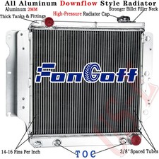 CU8101 4 Row Aluminum Radiator For Chevy V8 Swap TJ YJ picture