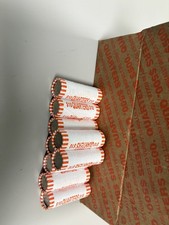 NINE Rolls of Bank Rolled Quarters  From  A vintage Sealed Bank Box. $90 FV. picture