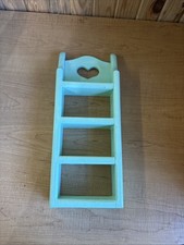 Vintage Cottage Granny Core Wood Wall Shelf With Heart Cut Out, Cute 🥰 picture