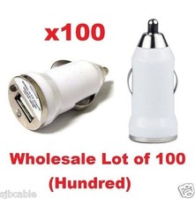 Lot 100 x White USB Universal Car Adapter Charger 1A iPhone 6 6+ 5s 5c Wholesale picture