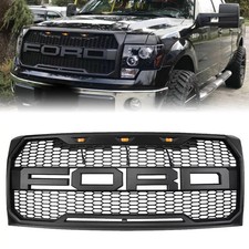 For 2009-2014 Ford F150 F-150 Front Bumper Grille Hood Grill Raptor Style Black picture