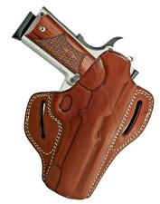 1911 Leather Holster, Right Hand OWB Leather Gun Holster - Fits 4.25