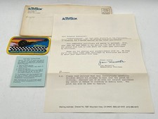 Vintage 1980's Atari Activision World Class Dragster Club Patch w/ Letter picture