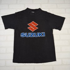 Vintage Suzuki Motorcycles Big Logo Graphic T-Shirt Size Small picture