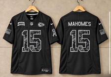 Nike Kansas City Chiefs Patrick Mahomes #15 Salute to Service Black/Gray Jersey picture