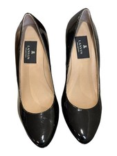 Lanvin Collection Black Patent Leather High Heels 24.5/7.5 US With Box picture