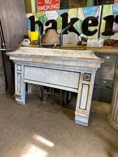 Large Decorative Antique Building Window Pediment Over Window 54