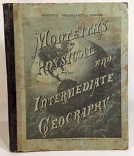 Antique 1866 MONTEITH'S Physical & Intermediate GEOGRAPHY in 2 Parts-Barnes-MAPS picture