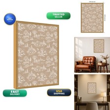 Kate and Laurel Framed Magnetic Board 19x25 Christmas White Toile picture