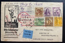 1933 Napoleon OH USA Catapult Airmail Cover SS Europa to Munich Germany picture