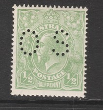 KGV LMW ½d GREEN MINT UNHINGED 
