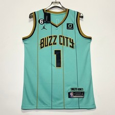 LaMelo Ball #1 Green Stripe Jersey Embroidery Style Brand New picture