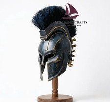 ZAIN King Agamemnon Helmet Handmade Steel Spartan Warrior Cosplay Armor Replica picture