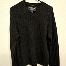 Abercrombie & Fitch Men's Muscle Fit Crewneck Knit Sweater Dark Grey L picture