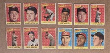 1958 Topps All Star Aparicio Yankees HOF  Vintage 12 VG Card Lot picture