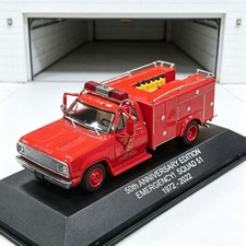 Iconic 1/50 Diecast Car Model Emergency 1974 Dodge D-300 Squad 51 Rescue Truck picture