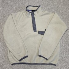 Vintage 80s Patagonia Synchilla Snap-T Fleece USA Made Large Oatmeal Gray picture