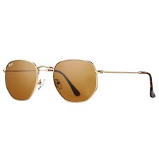 Pro Acme Small Square Sunglasses for Women Men 100% Real Glass Lens Hexagonal... picture