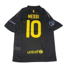 Barcelona Jersey 2011 2012 Black Shirt Short Sleeve Away Messi 10 Men’s Size XL picture