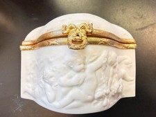 Vintage Limoges, France White Porcelain Trinket J. L. . Coquet Bisque Intaglio picture