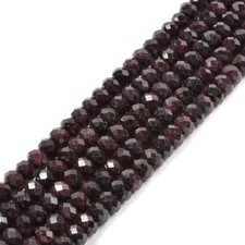Justinstones 6mm Natural Garnet Faceted Rondelle Loose Beads 16 Inch picture