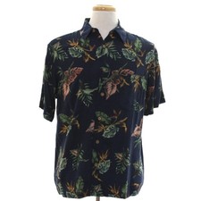 Vintage 90s M.E. Sport Rayon Hawaiian Tropical Camp Shirt Mens Medium picture