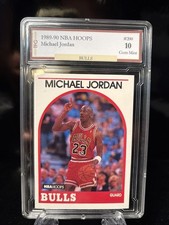 1989-90 NBA HOOPS Michael Jordan #200 GEM 10 picture
