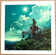 NEW Mark Maggiori Signed Print MOONLIGHT SOLITAIRE 14x14 #xx/1354 picture