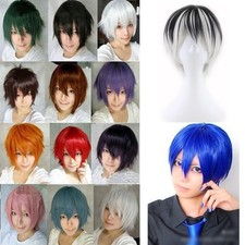Sexy Short Hair Full Wigs Multi-color Cosplay Costume Fashion Anime Party Hair picture