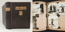 HUGE antique ITALY travel PHOTO ALBUM tinted cruise ship scenes RPPC 392pcs picture