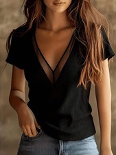 Camiseta de verano para mujer, pura y seductora, con cuel... picture