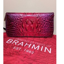 NWOT HTF Brahmin 40th Anniv. Skylar Ruby Ombre Clutch Wallet picture