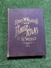 Rand McNally New Family Atlas Of The World 1889 picture
