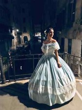Vintage Party Dresses Blue Victorian Sissi Princess Southern Belle Ball Gown picture