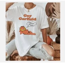 new shirt, Gay Garfield shirt, Vintage Garfield shirt, funny t shirt picture