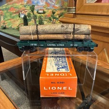 ~Mint Unrun Boxed~Lionel Postwar Trains 6361 Timber Car 1960-1966 ~ NICE BRICK picture