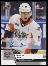 2025-26 Upper Deck CHL #50 Kevin He Auto picture