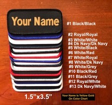 IRON-ON Custom Embroidered Name Patch, Name Tag,Name Badge Rectangular 1.5