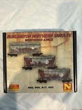 Burlington Northern Santa Fe Weathered 3 Pack NIB 902,908,917,923 picture