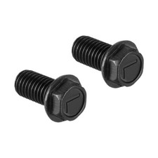 2pcs M8x16mm Hex Flange Bolts Left Hand Thread 8.8 Grade Carbon Steel Black picture
